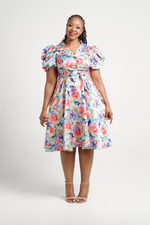Frida Multicolor Floral Shit Dress