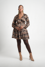 Frida Mini Satin Wrap Dress