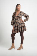 Frida Mini Satin Wrap Dress