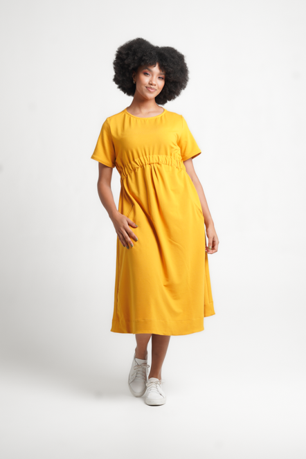 Colleen Eitzen Gold Terry Knit Donna Dress