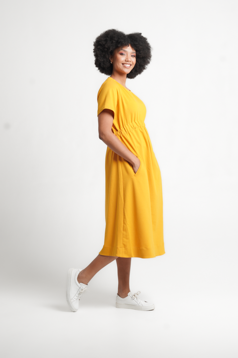 Colleen Eitzen Gold Terry Knit Donna Dress