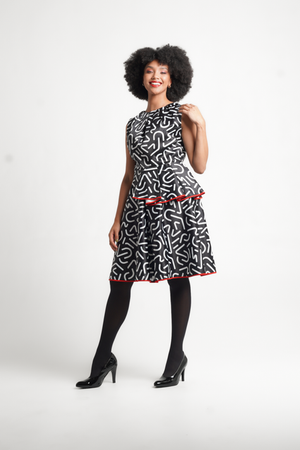 Urban Zulu Future Frill Dress B&W