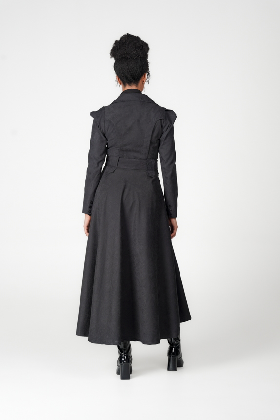 
            
                Load image into Gallery viewer, Frida Black Princess Coat Dress
            
        