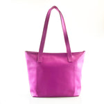Antelo Emmy Unlined Pebble Leather Tote With Zip - Purple Orchid