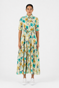 Frida Green/Cream Gipsy Shirt Dress