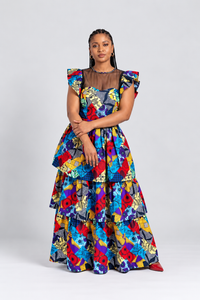 Frida Set Of Multicolor Bustier Layered Dress