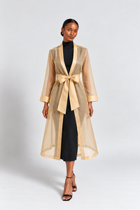 Fluidity Gold Organza Coat