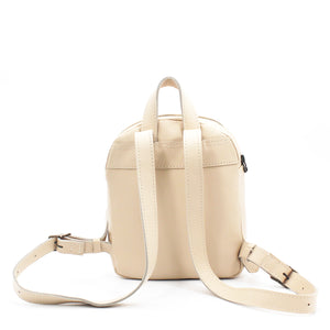 
            
                Load image into Gallery viewer, Antelo Sianna Mini Pebble Leather Backpack - Vanilla Frappe
            
        