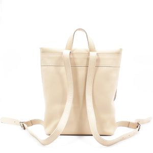 Antelo Henry Unlined Pebble Leather Backpack - Vanilla Frappe