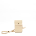 Antelo Benji Minimalist Pebble Leather Phone Bag - Vanilla Frappe