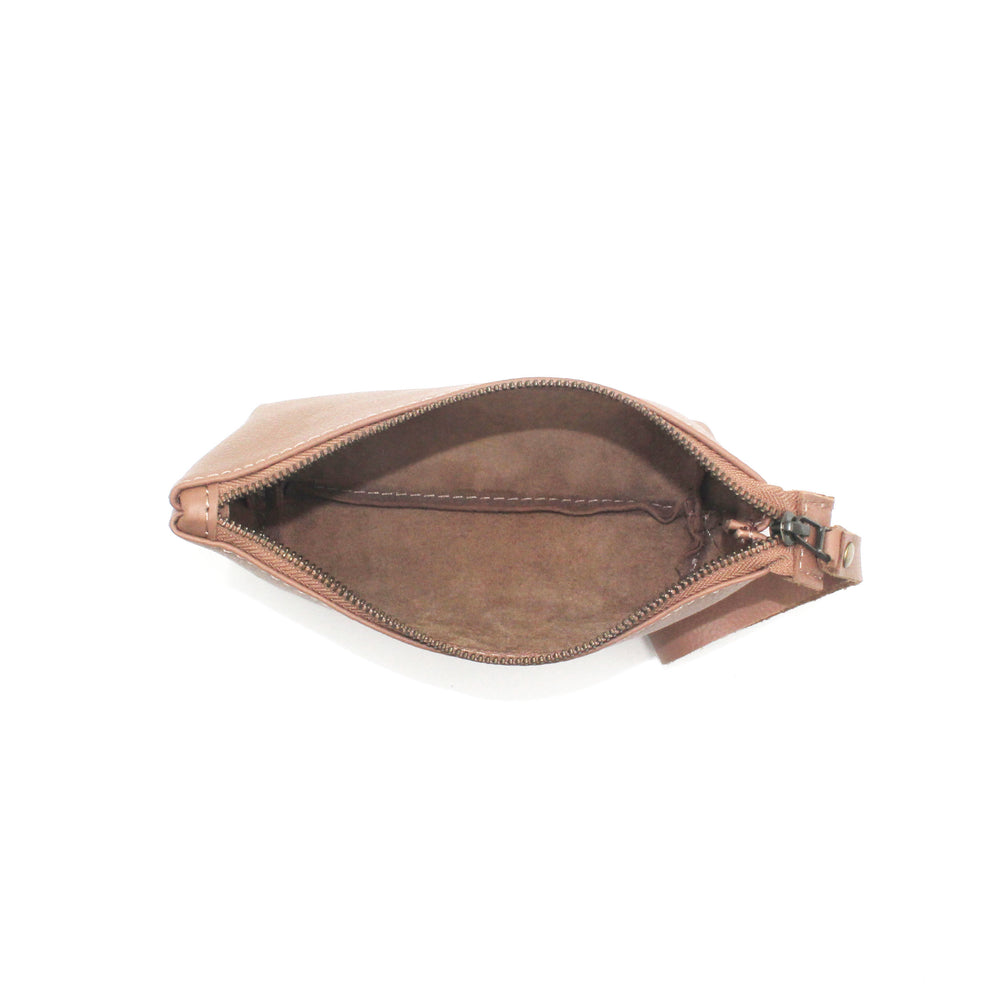 
            
                Load image into Gallery viewer, Antelo Asher Pebble Leather Wristlet - Iced Coffee
            
        
