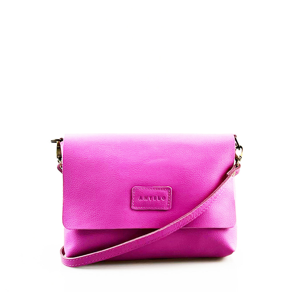 
            
                Load image into Gallery viewer, Antelo Jeanie Xl Pebble Leather Crossbody - Purple Orchid
            
        