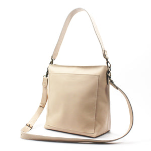 Antelo Josie Prism Pebble Leather Shoulder Bag With Sling - Vanilla Frappe