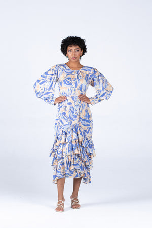 Pearls for El Chevron Botton Frills Dress