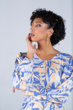 Pearls for El Chevron Botton Frills Dress