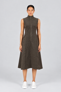 Colleen Eitzen Olive Cotton Sateen Galaxy Dress