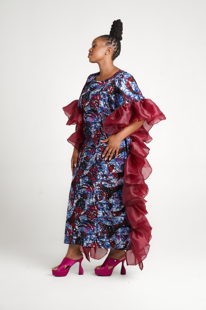 
            
                Load image into Gallery viewer, Angalia Kaftan With Organdy Frill And Doek
            
        