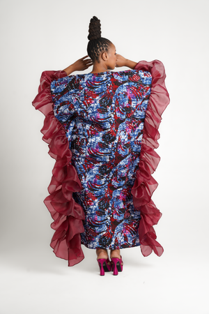 
            
                Load image into Gallery viewer, Angalia Kaftan With Organdy Frill And Doek
            
        