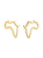 Ditsala Design Xx Small Africa Outline Earrings
