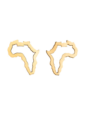Ditsala Design Xx Small Africa Outline Earrings