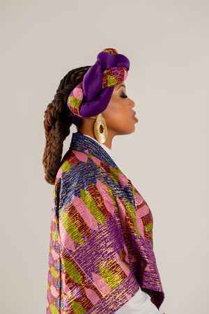 Angalia Kaftan Dress with Braided Crown