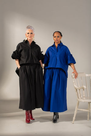 Colleen Eitzen Black Poplin Milli Skirt