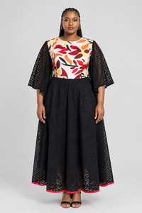 Urban Zulu Sunset Colors With Elegant Black Lace