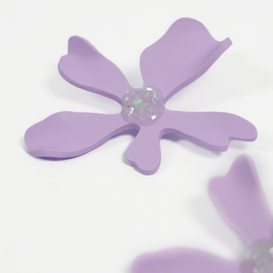 Relier Statement Violet & Opal Flower Stud