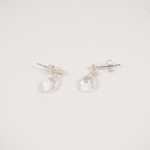 Barely There Gems Clear Quartz Earrings