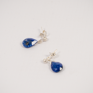 
            
                Load image into Gallery viewer, Barely There Gems Lapis Lazuli Earrings
            
        