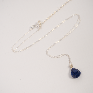 
            
                Load image into Gallery viewer, Barely There Gems Lapis Lazuli Sterling Silver Necklace
            
        