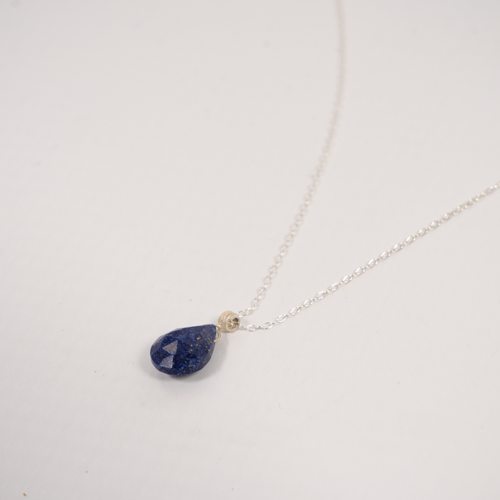 Barely There Gems Lapis Lazuli Sterling Silver Necklace