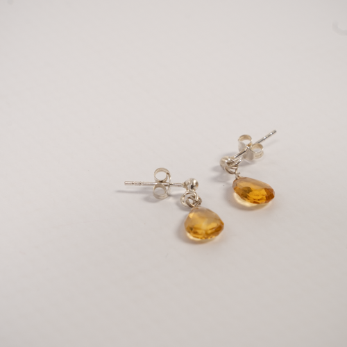 Barely There Gems Citrine Stud Earrings