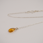 Barely There Gems Citrine Sterling Silver Necklace