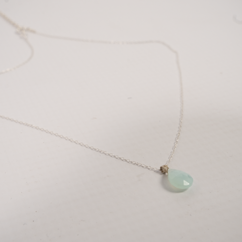 Barely There Gems Chalcedony Sterling Silver Necklace