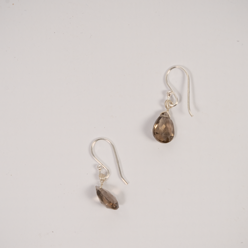 Barely There Gems Smoky Quartz Drop Earrings
